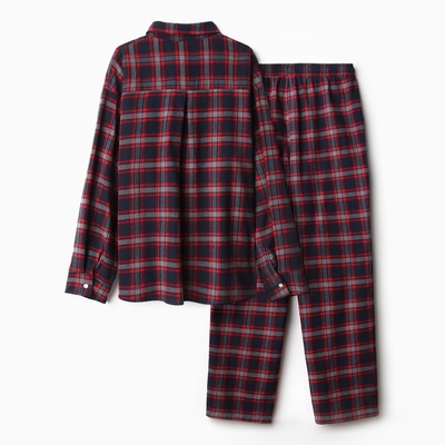 Пижама женская (рубашка, брюки) KAFTAN, размер 40-42, синяя
