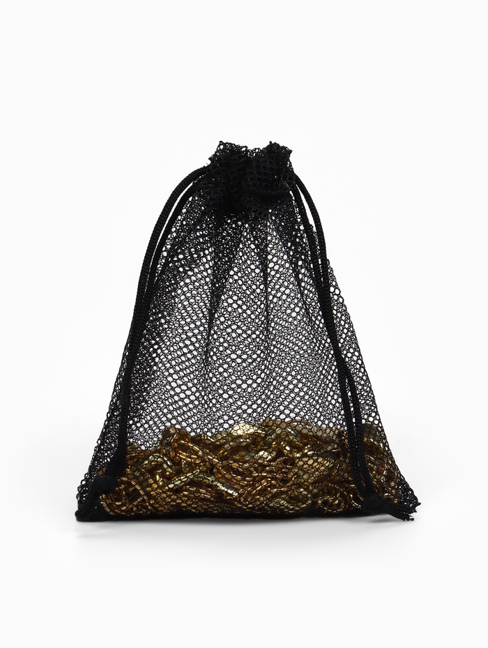 Мешочек подарочный «Маленькая сетка», 10×12 см, чёрный - Фото 1