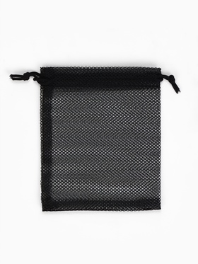 Мешочек подарочный «Маленькая сетка», 10?12 см, чёрный (комплект 50 шт)