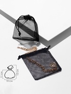 Мешочек подарочный «Маленькая сетка», 10×12 см, чёрный - Фото 4