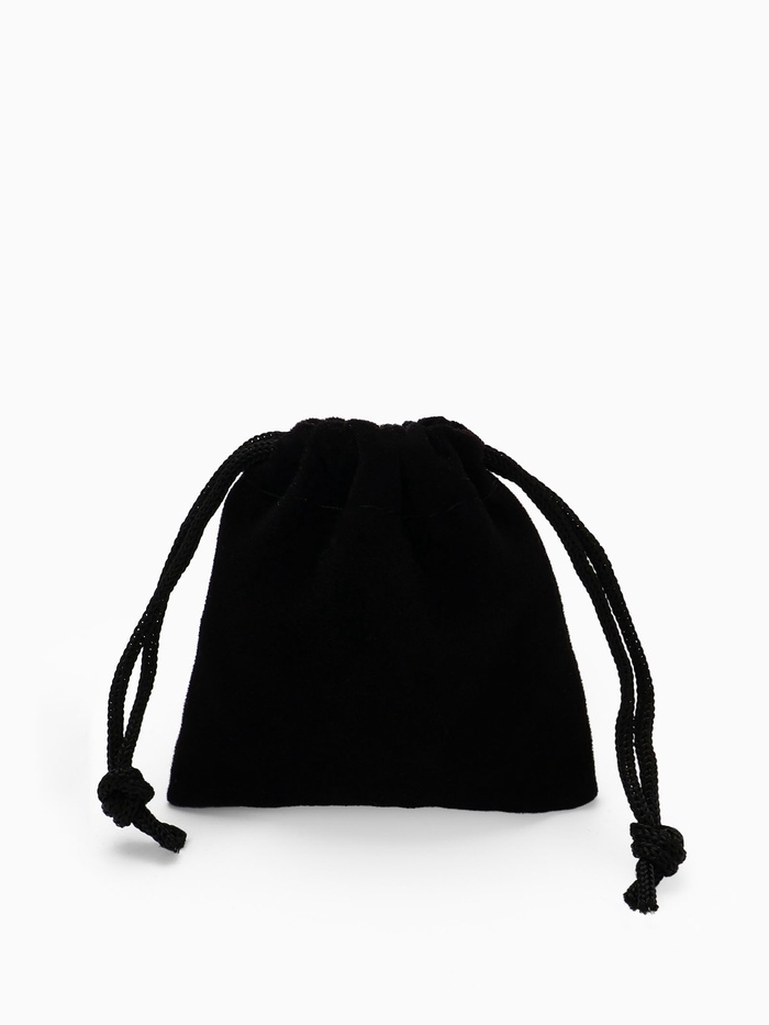 Мешочек бархатный, 5.5×5.5 см, фасовка 50 шт., чёрный - Фото 1