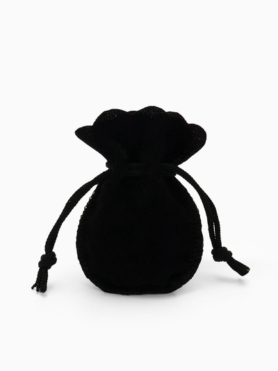 Мешочек бархатный, 4×5 см, фасовка 100 шт., чёрный