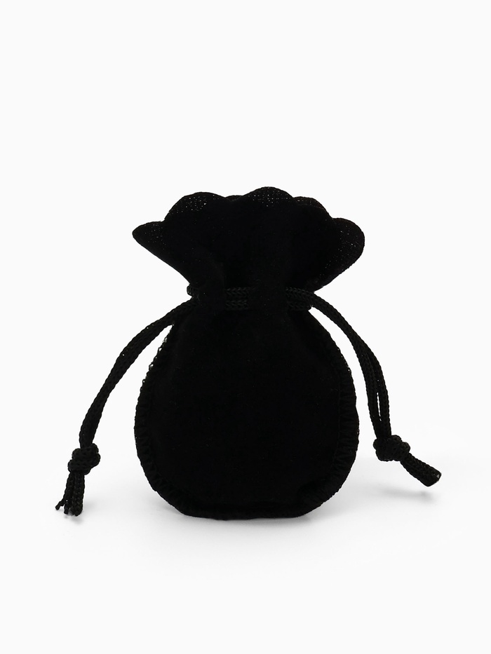 Мешочек бархатный, 4×5 см, фасовка 100 шт., чёрный - Фото 1