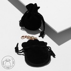 Мешочек бархатный, 4×5 см, фасовка 100 шт., чёрный - Фото 3