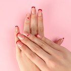 Накладные ногти «Любовь», 24 шт, клеевые пластины, форма квадрат, цвет глянцевый розовый/красный - Фото 7
