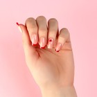 Накладные ногти «Любовь», 24 шт, клеевые пластины, форма квадрат, цвет глянцевый розовый/красный - Фото 8