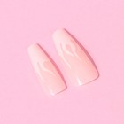 Накладные ногти «Пламя», 24 шт, клеевые пластины, форма балерина, цвет глянцевый розовый/белый - Фото 5