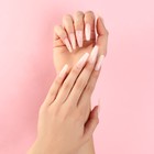 Накладные ногти «Пламя», 24 шт, клеевые пластины, форма балерина, цвет глянцевый розовый/белый - фото 7870867