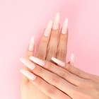 Накладные ногти «Пламя», 24 шт, клеевые пластины, форма балерина, цвет глянцевый розовый/белый - Фото 7