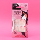 Накладные ногти «Цветной френч», 24 шт, клеевые пластины, форма миндаль, цвет глянцевый розовый/белый - фото 7870873