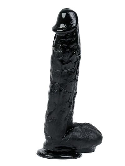 Фаллоимитатор реалистичный, на присоске, PVC, 29×5 см, черный