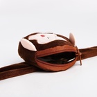 Кошелёк-браслет на молнии, коричневый - Фото 4