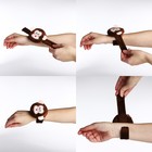 Кошелёк-браслет на молнии, коричневый - Фото 7