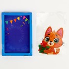 Алмазная мозаика на новый год в рамке для детей «Котик с подарком», набор для творчества - Фото 4