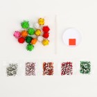 Алмазная мозаика на новый год в рамке для детей «Котик с подарком», набор для творчества - Фото 5