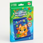 Алмазная мозаика на новый год в рамке для детей «Котик с подарком», набор для творчества - Фото 6