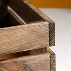 Кашпо деревянное 26х16х10 см натуральный палисандр - Фото 3