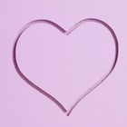 Кашпо деревянное "Symmetric Heart, сердце", с ручкой, 25×12,5×10(28) см Сиреневый - Фото 5