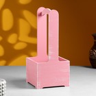 Кашпо - ящик деревянный 13,5х13,5х30 см Розовый Коралл Прованс - Фото 2