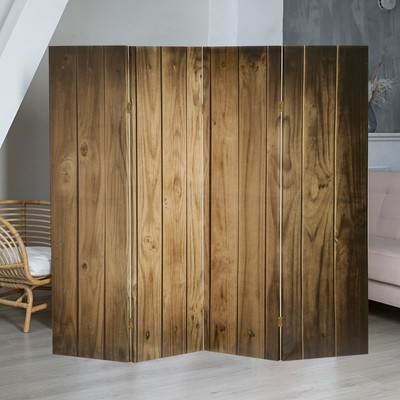 Ширма – перегородка «Дарим Красиво. Доска», 200×160 см, цвет коричневый