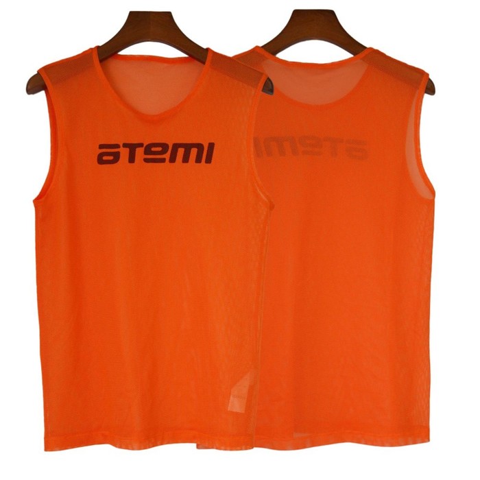 Манишка тренировочная детская Atemi, цвет оранжевый, ATRB-001JSS23-ORG, размер 128
