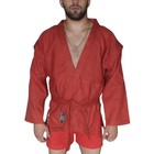 Куртка для самбо Atemi AX5, с поясом без подкладки, красная, плотность 550 г/м2, размер 22   1020318 - фото 301047905