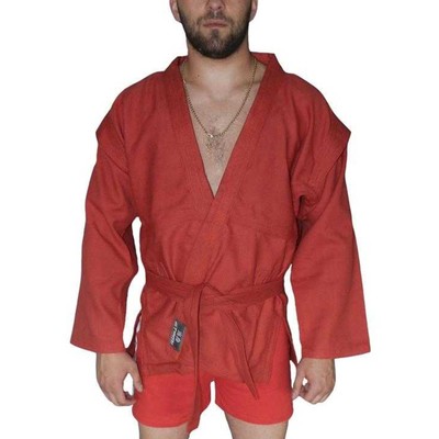 Куртка для самбо Atemi AX5, с поясом без подкладки, красная, плотность 550 г/м2, размер 22   1020318