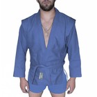 Куртка для самбо Atemi AX5, с поясом без подкладки, синяя, плотность 550 г/м2, размер 24 - фото 291853943