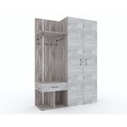 Модульная прихожая «Стиль», шкаф 2-х дверный, вешалка, цвет пайн бетон тёмный / светлый - Фото 2