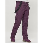 Брюки горнолыжные женские, размер 52, цвет тёмно-фиолетовый - Фото 12