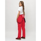 Брюки горнолыжные женские, размер 54, цвет красный - Фото 4