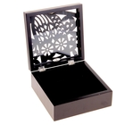 Шкатулка дерево "Черный филин" 15х15х6 см - Фото 2