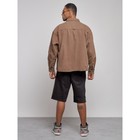 Куртка джинсовая мужская, размер 48, цвет коричневый - Фото 4