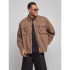 Куртка джинсовая мужская, размер 48, цвет коричневый - Фото 5
