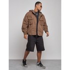 Куртка джинсовая мужская, размер 48, цвет коричневый - Фото 3