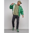 Куртка из экокожи мужская, размер 48, цвет зелёный - Фото 12