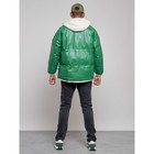 Куртка из экокожи мужская, размер 48, цвет зелёный - Фото 4