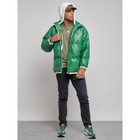 Куртка из экокожи мужская, размер 48, цвет зелёный - Фото 5
