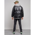 Куртка из экокожи мужская, размер 48, цвет чёрный - Фото 4