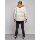 Куртка из экокожи мужская, размер 50, цвет бежевый - Фото 4