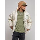 Куртка из экокожи мужская, размер 50, цвет бежевый - Фото 6