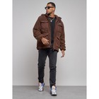 Куртка плюшевая мужская, размер 52, цвет коричневый - Фото 11