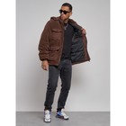 Куртка плюшевая мужская, размер 52, цвет коричневый - Фото 12