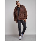 Куртка плюшевая мужская, размер 52, цвет коричневый - Фото 13