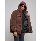 Куртка плюшевая мужская, размер 52, цвет коричневый - Фото 6