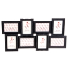 Фоторамка пластик на 8 фото "Династия" чёрная 10х15 см (35х67 см) - Фото 1