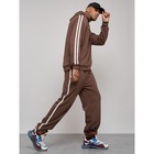 Спортивный костюм мужской, размер 54, цвет коричневый - Фото 18