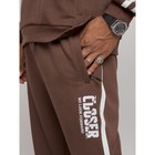 Спортивный костюм мужской, размер 56, цвет коричневый - Фото 11