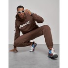 Спортивный костюм мужской, размер 56, цвет коричневый - Фото 23