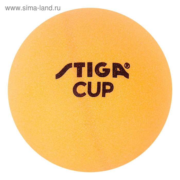 Мяч для настольного тенниса "Stiga Cup", 40 мм, оранжевый (набор 6 шт.) - Фото 1